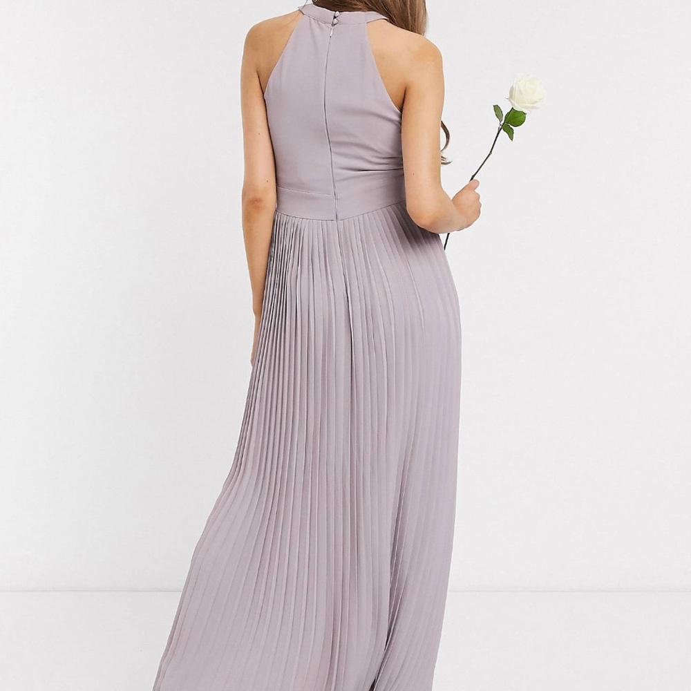 ASOS Maternity Exclusive Pleated Maxi Dress in Gray - Picture 2 of 4